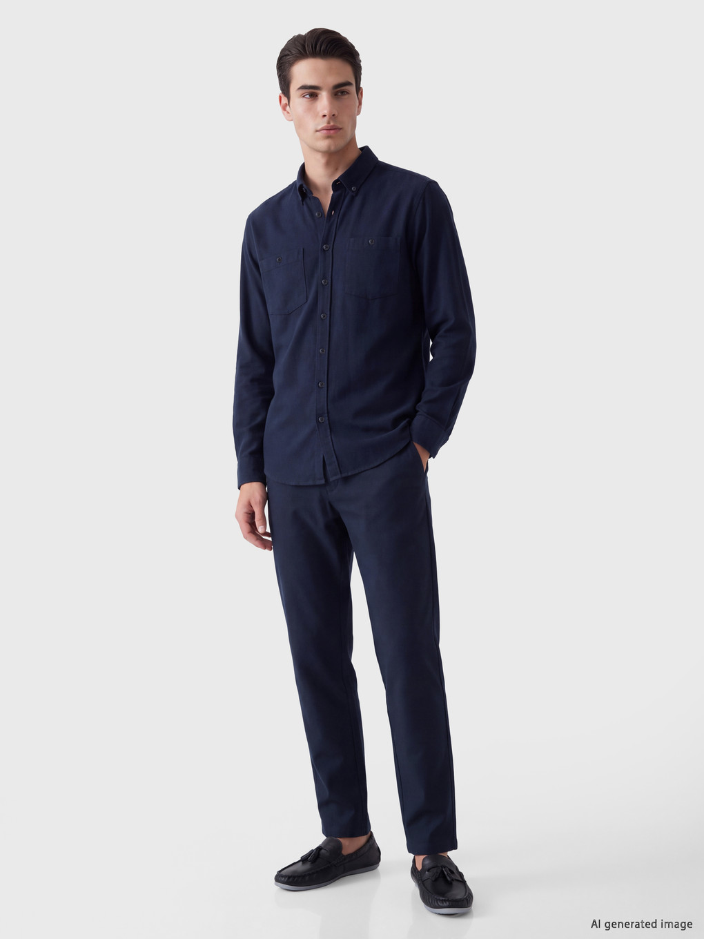 Rrgular Fit Gabardin Erkek Gömlek-1