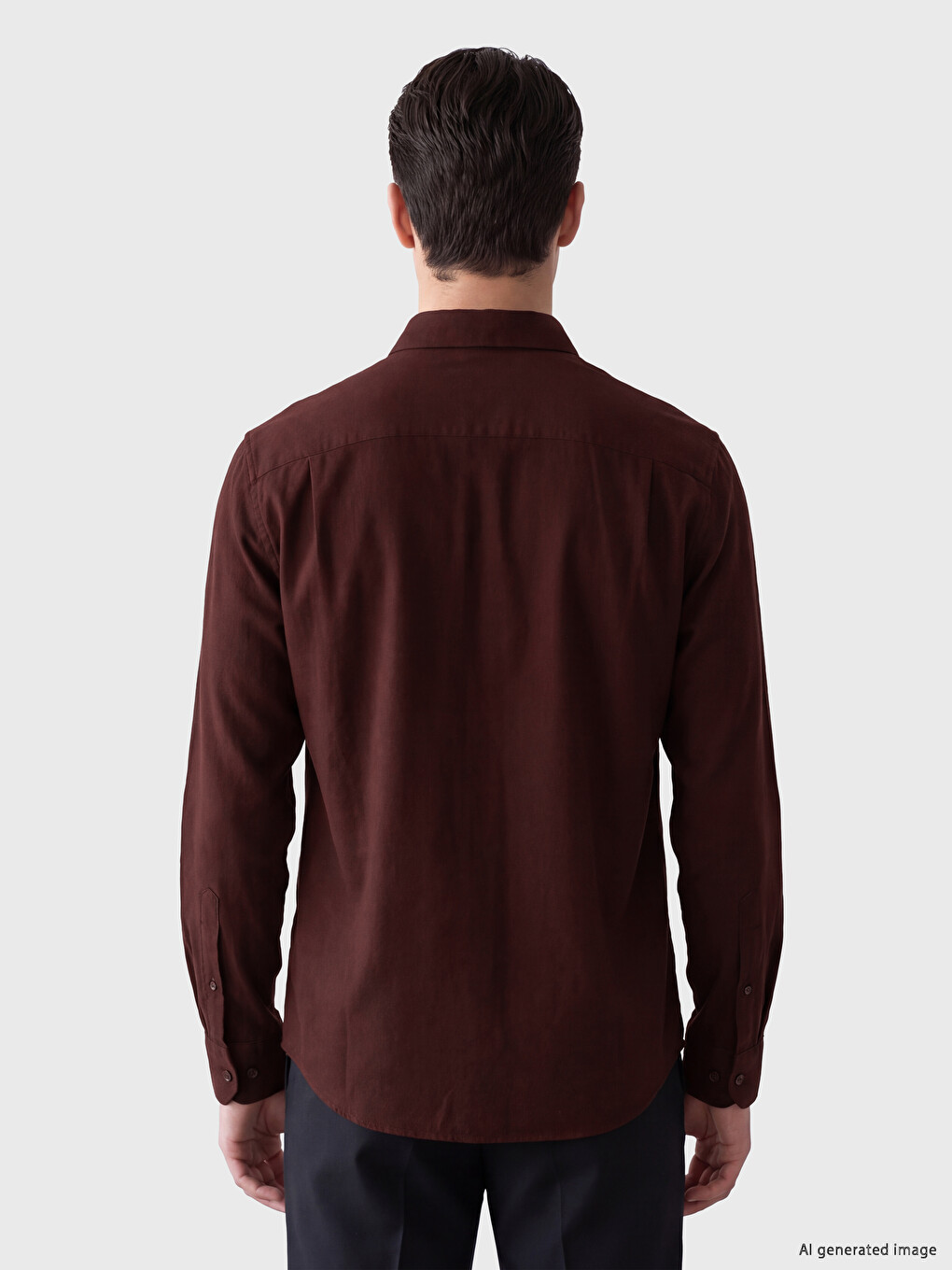 Bordo Regular Fit Gabardin Erkek Gömlek-3