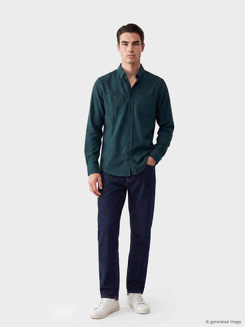 Man Green Shirt-1
