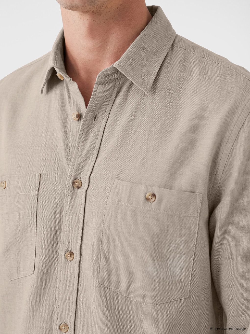 Chemise Beige Homme-2