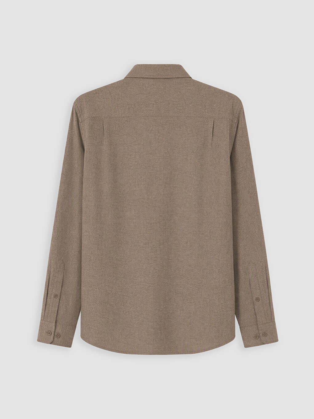 Kahverengi Regular Fit Gabardin Erkek Gömlek-6