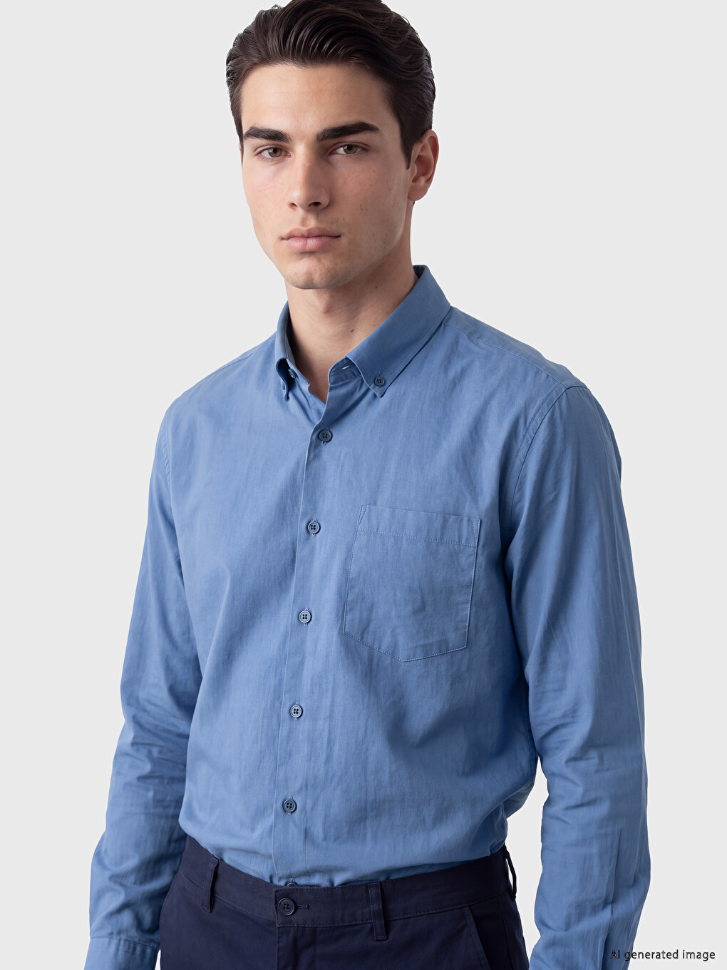 Mavi Regular Fit Poplin Erkek Gömlek-1