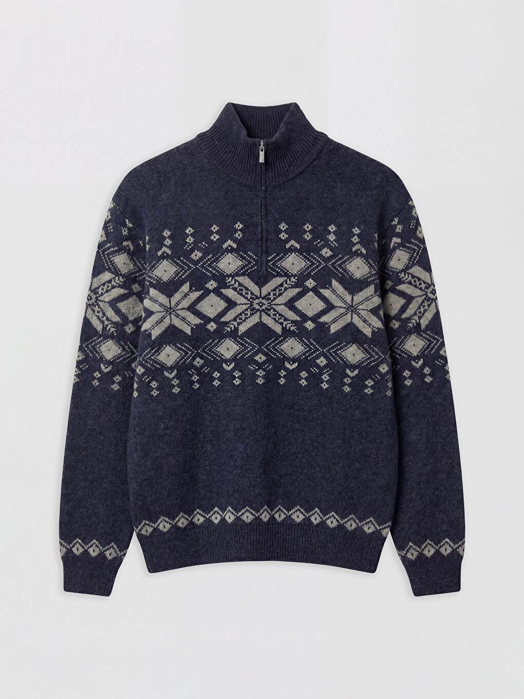 Mock Neck Men's Knitwear Sweater-4