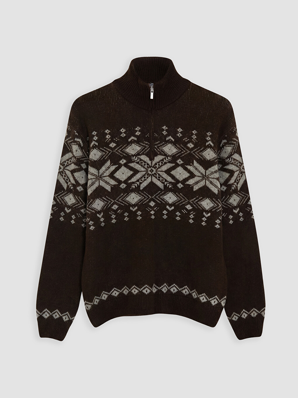 Mock Neck Men's Knitwear Sweater-4