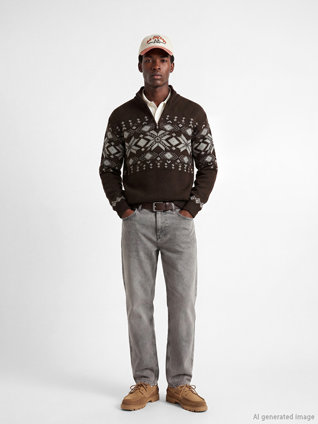 Mock Neck Men's Knitwear Sweater-1