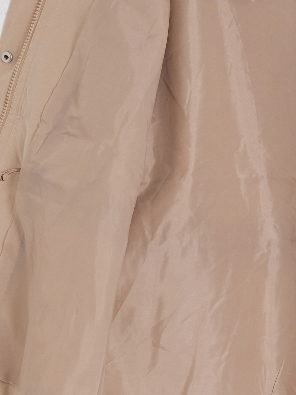 Bej Kapüşonlu Oversize Kadın Yağmurluk-9
