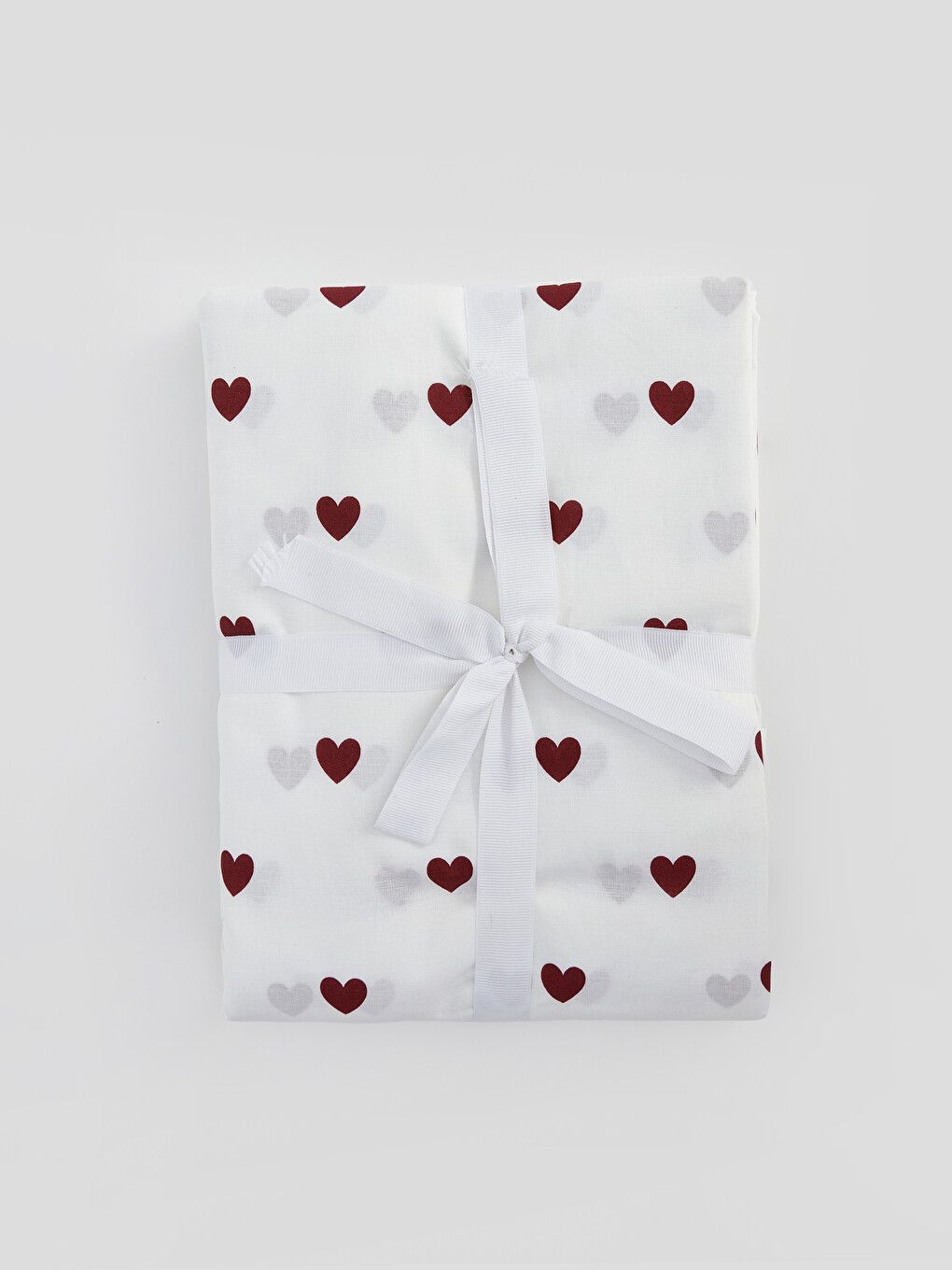 Heart Patterned Single Duvet Cover Set-2