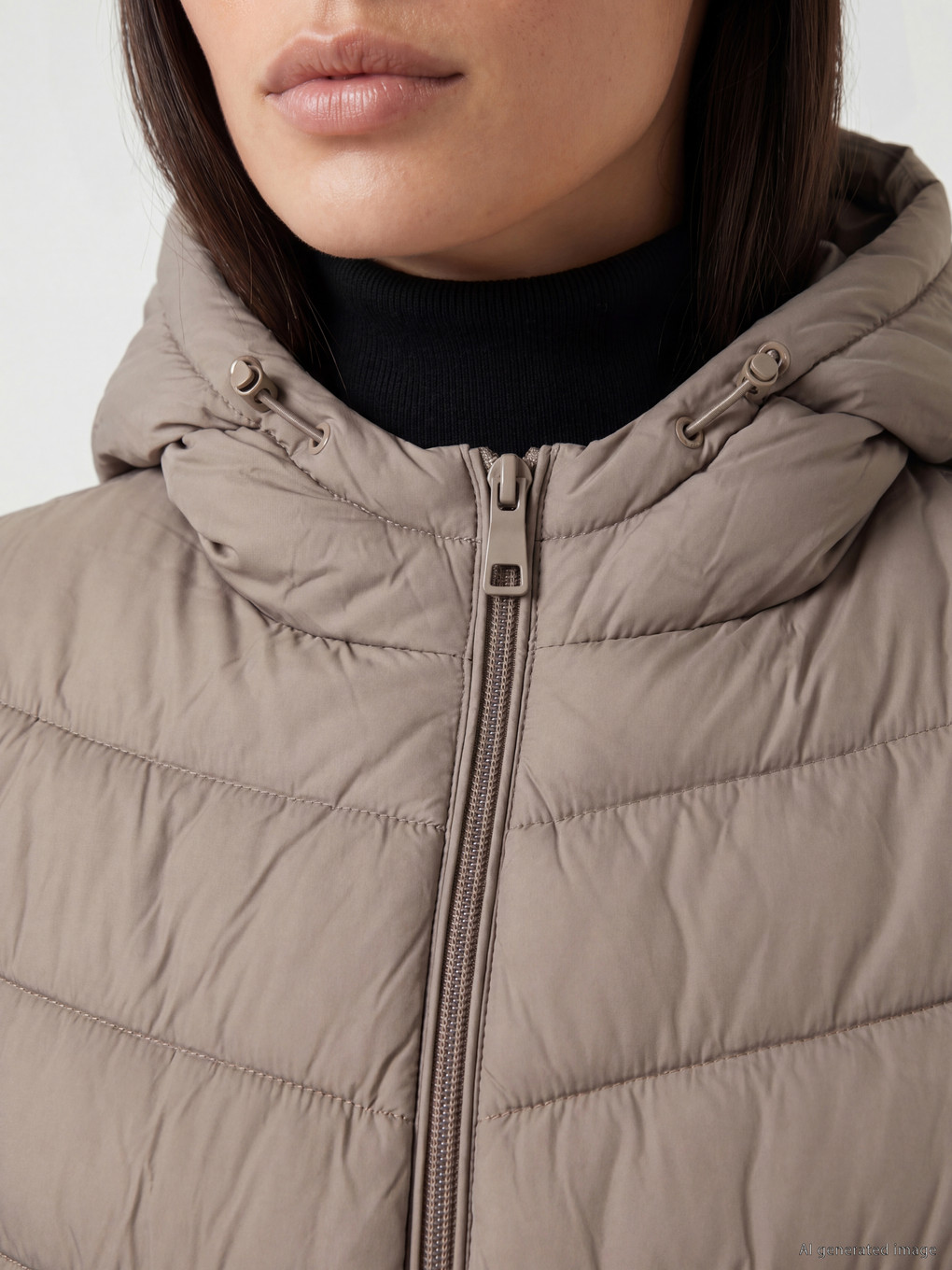 Hooded Women's Puffer Gilet-2