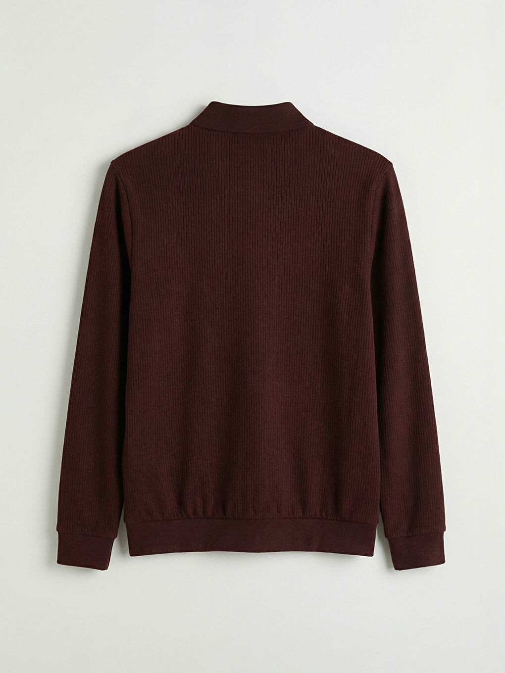 Mürdüm Polo Yaka Erkek Sweatshirt-1