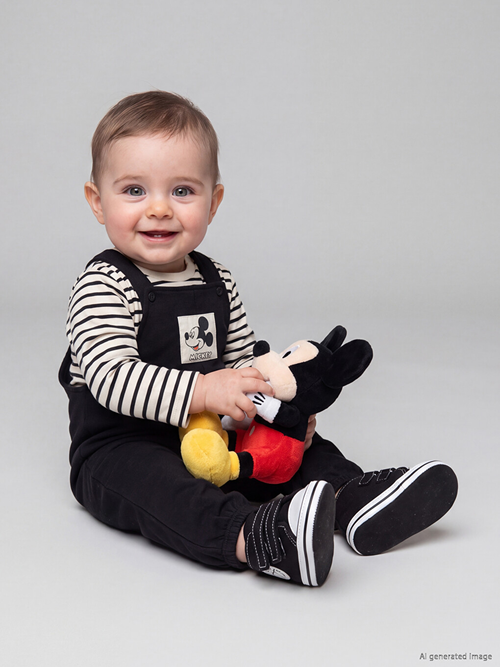 Set Salopetesh Mickey Mouse Për Foshnja Djem-1