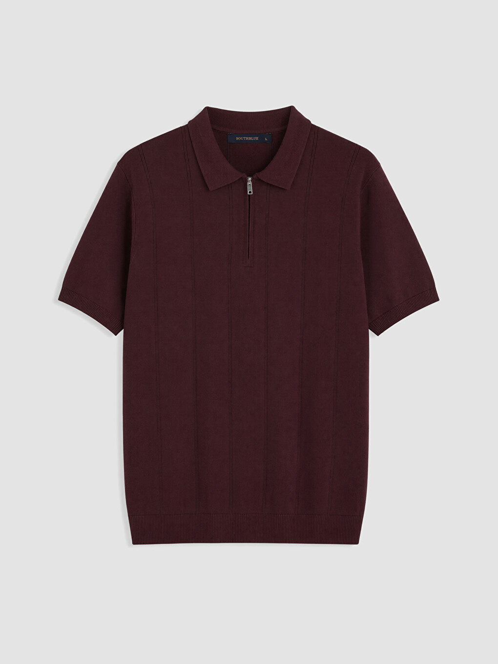 Bordo Polo Yaka Erkek Triko Tişört