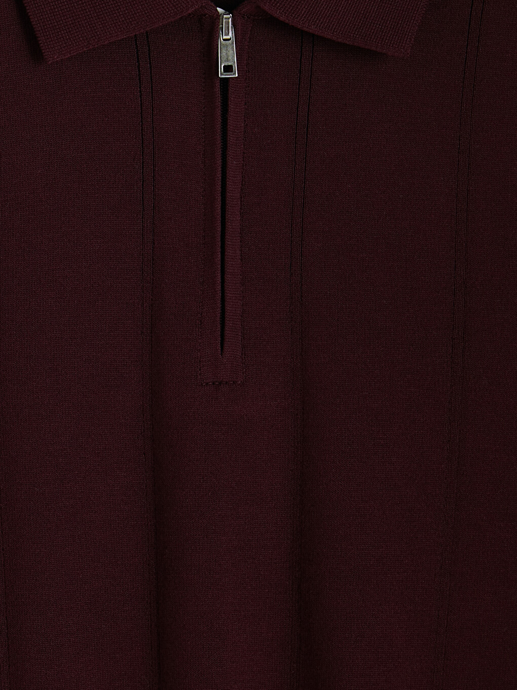 Bordo Polo Yaka Erkek Triko Tişört-1