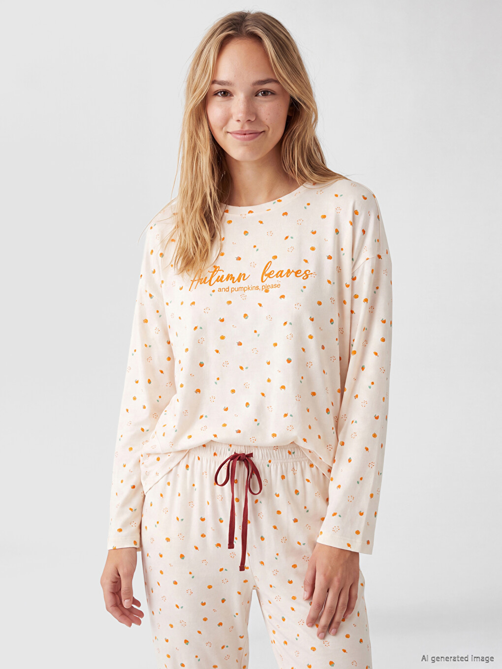 Pembe Bisiklet Yaka Polar Kadın Pijama Takımı-1