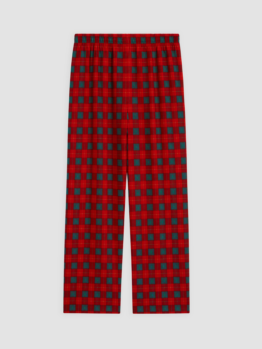 Kırmızı Ekose Polar Kadın Pijama Takımı-8