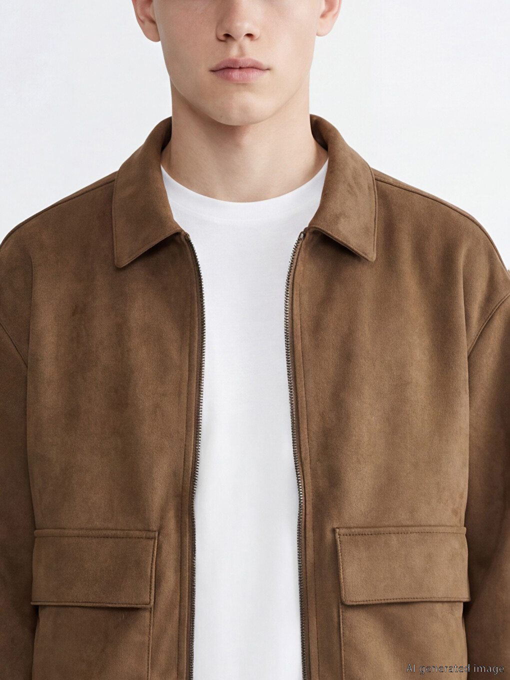 Relax Fit Men's Suede Jacket-2