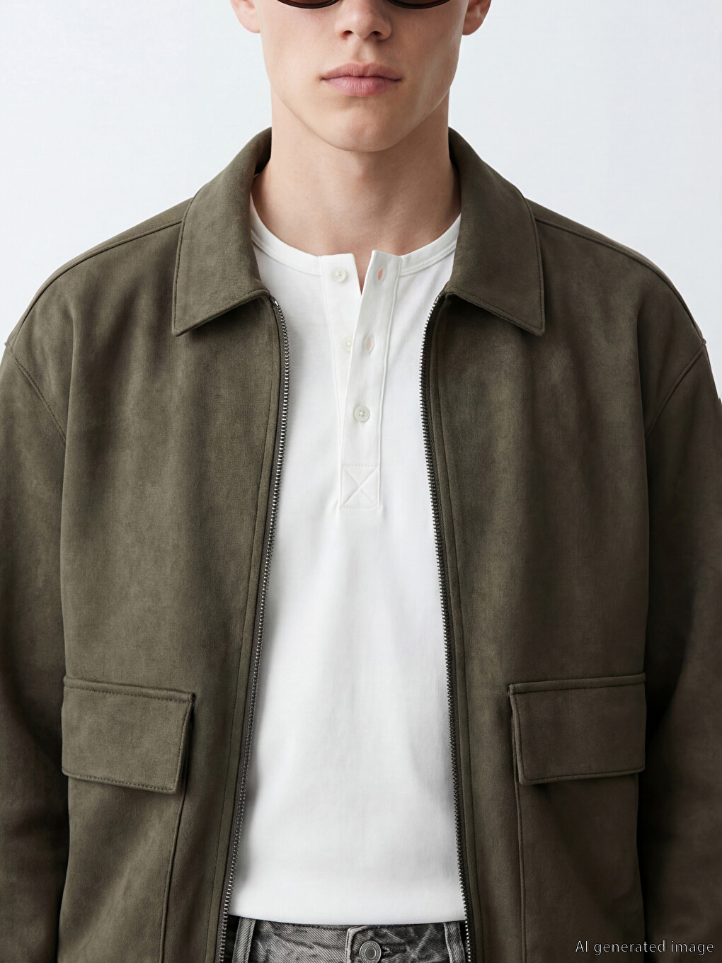 Relax Fit Men's Suede Jacket-3