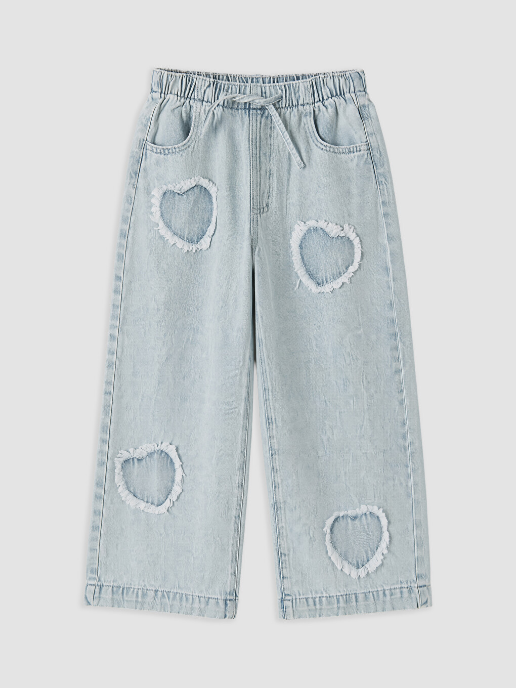 Wideleg Embroidered Girls' Jeans