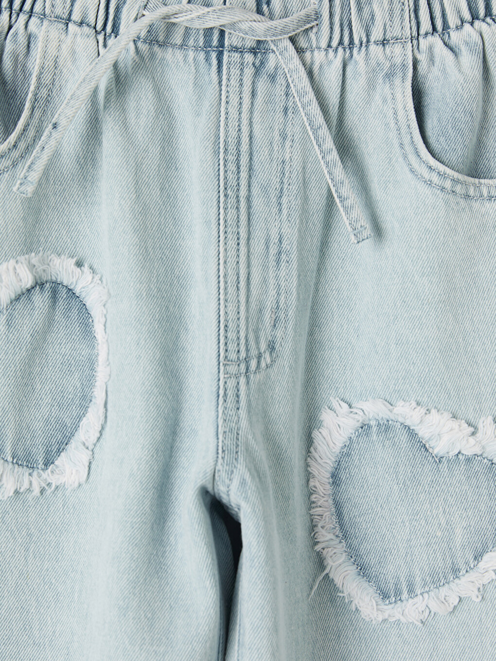 Wideleg Embroidered Girls' Jeans-2