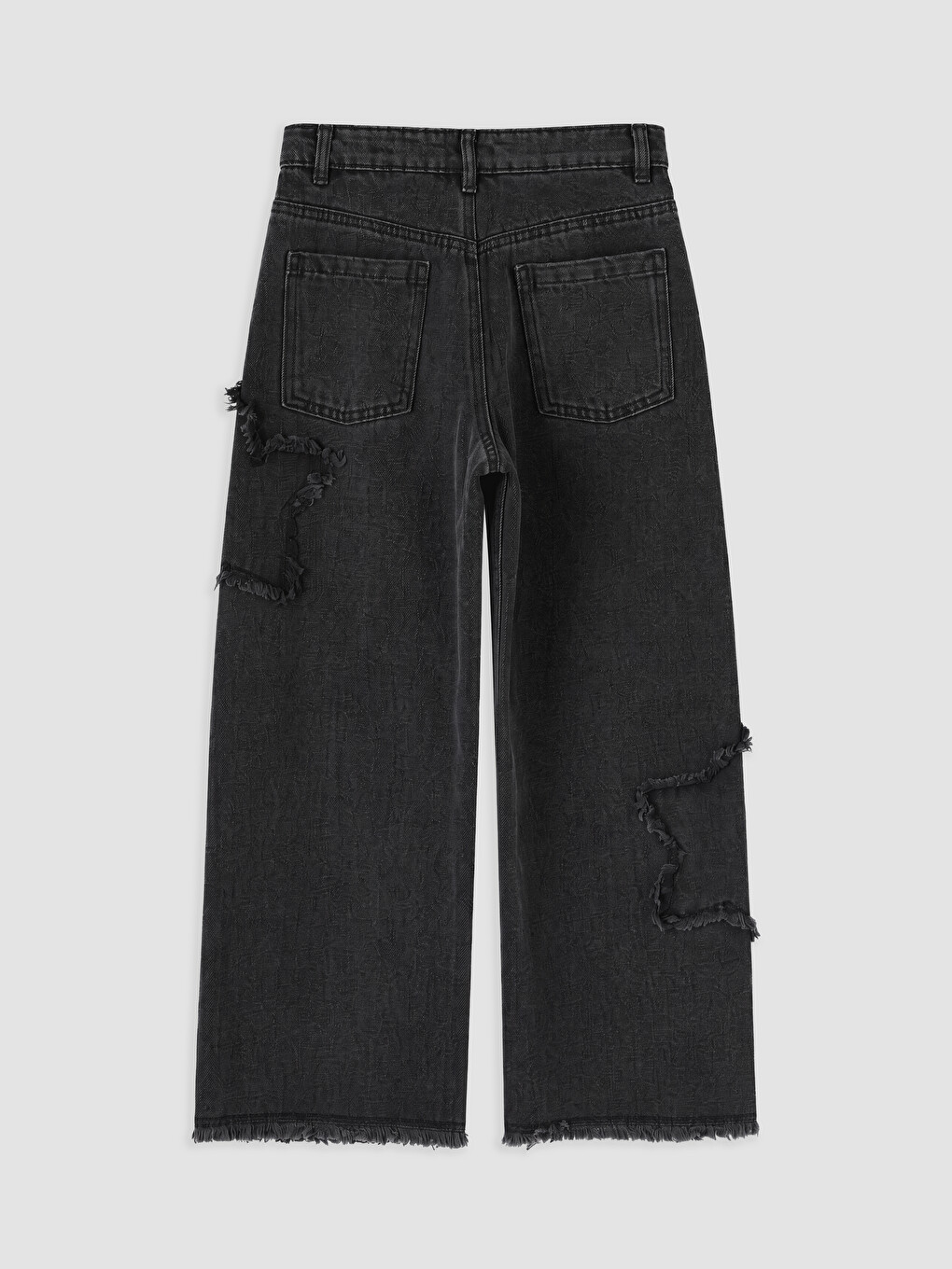 Baggy Fit Embroidered Girls' Jeans-1