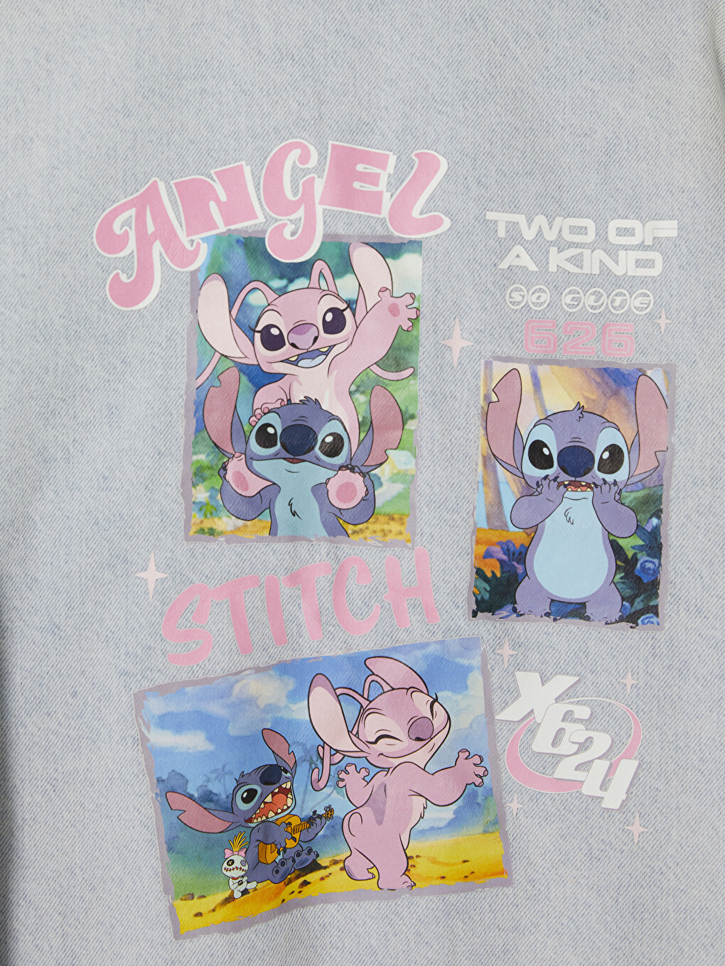 Mavi Stitch Baskılı Kız Çocuk Jean Ceket-2