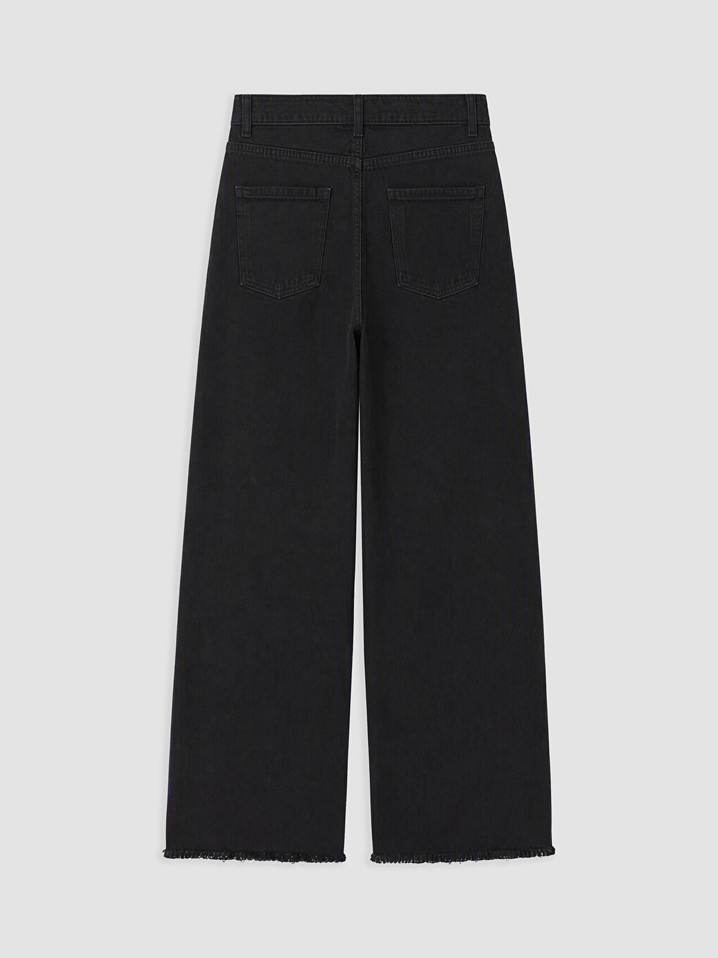 Siyah Wideleg Kız Çocuk Jean Pantolon-1