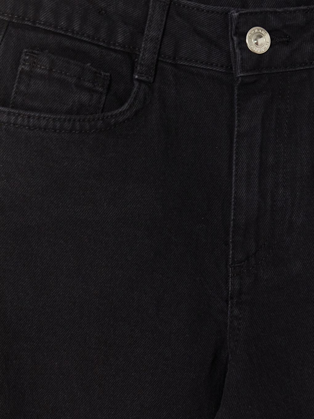 Siyah Wideleg Kız Çocuk Jean Pantolon-2