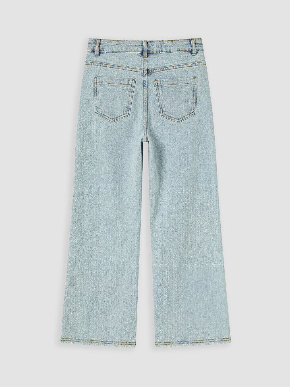 Mavi Wideleg Kız Çocuk Jean Pantolon-2