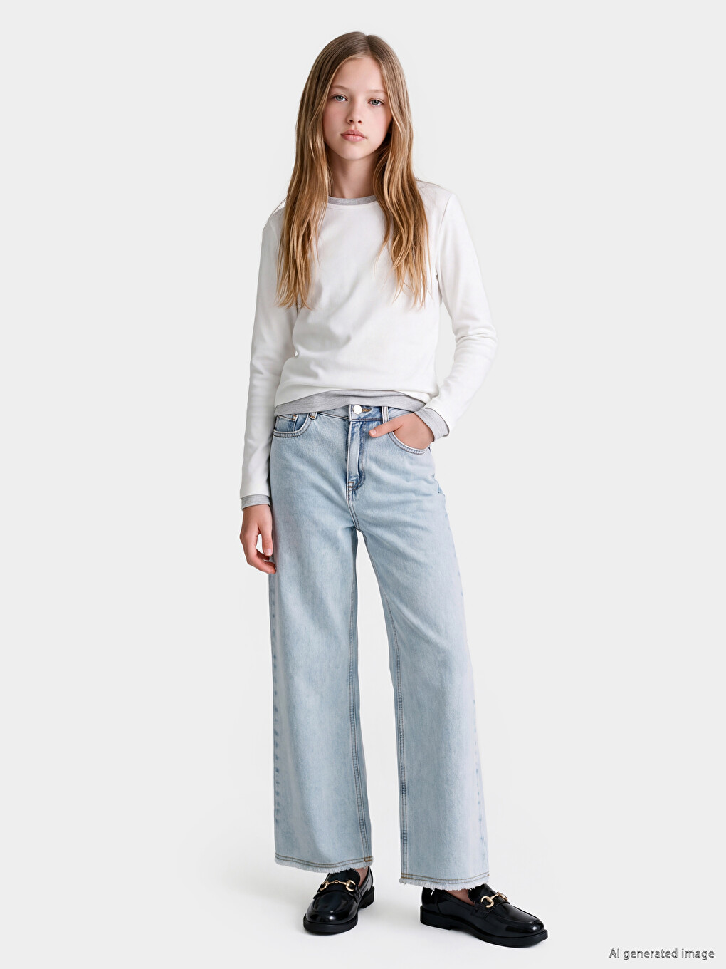 Wideleg Girls' Jeans