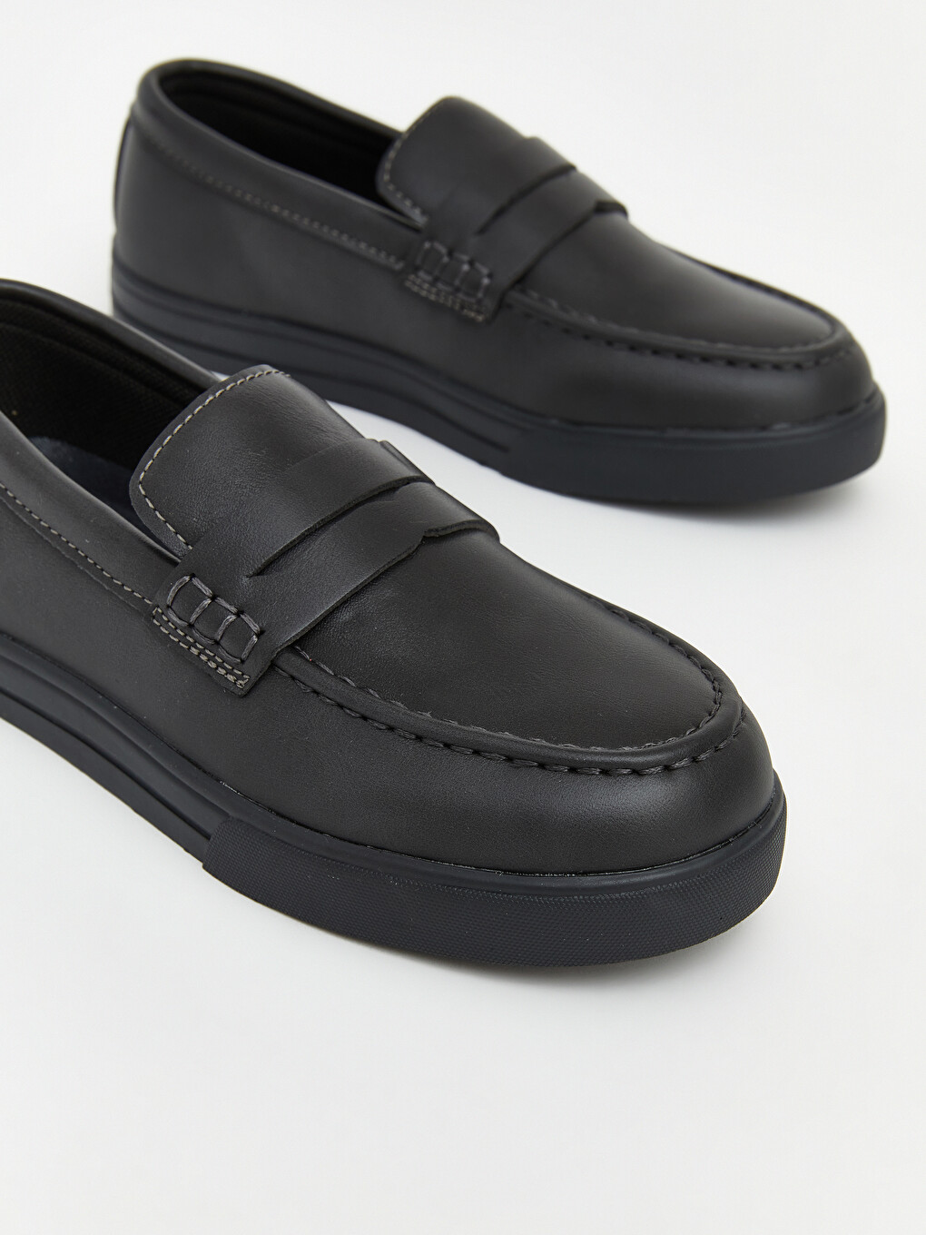 Faux Leather Boys' Classic Shoes-2