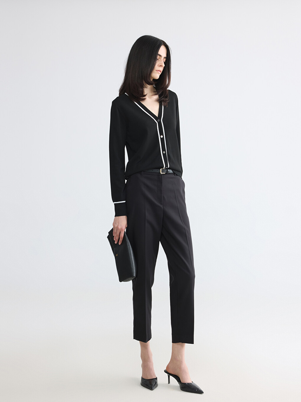 Woman Black Cardigan-1