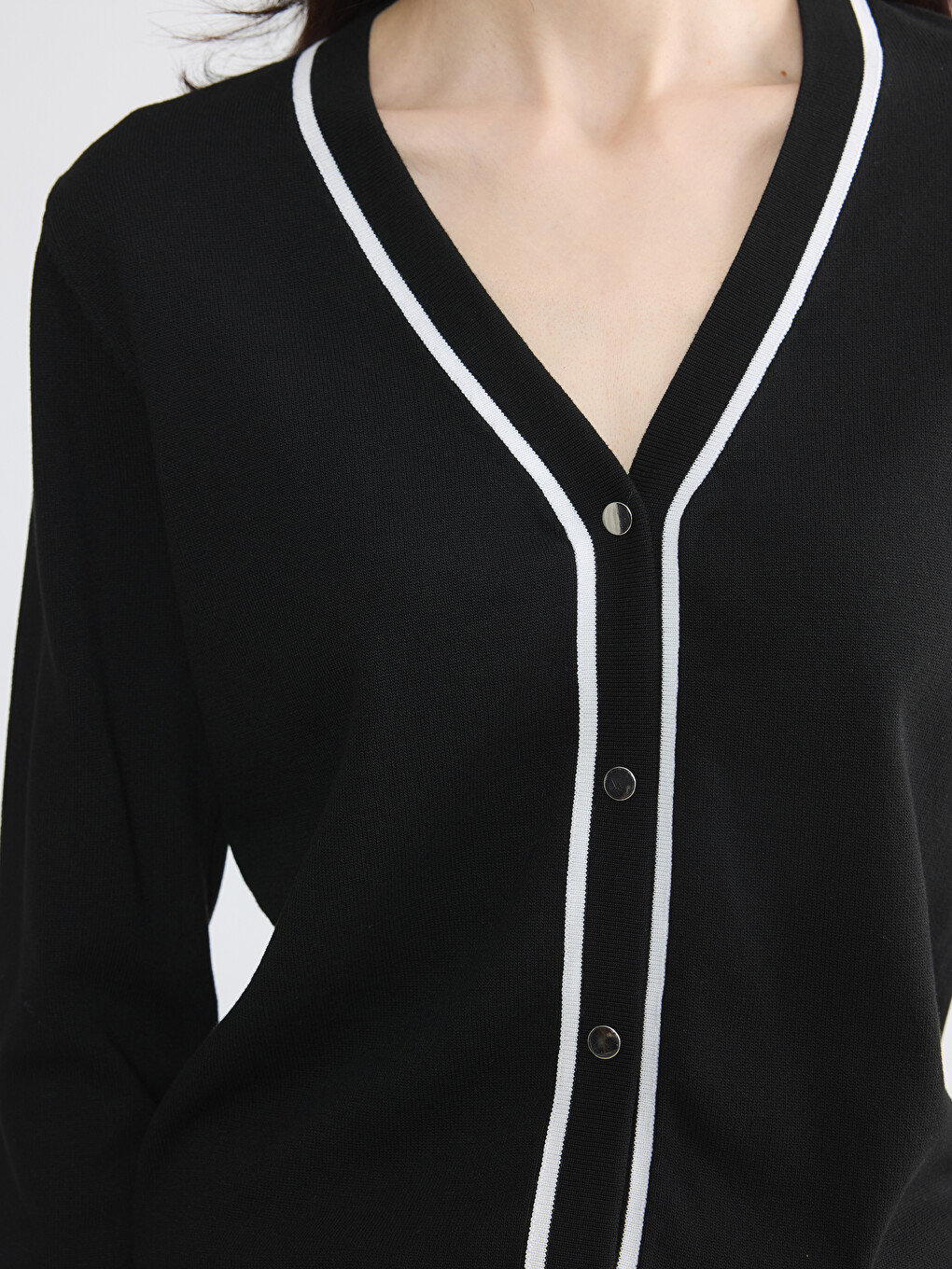 Woman Black Cardigan-2