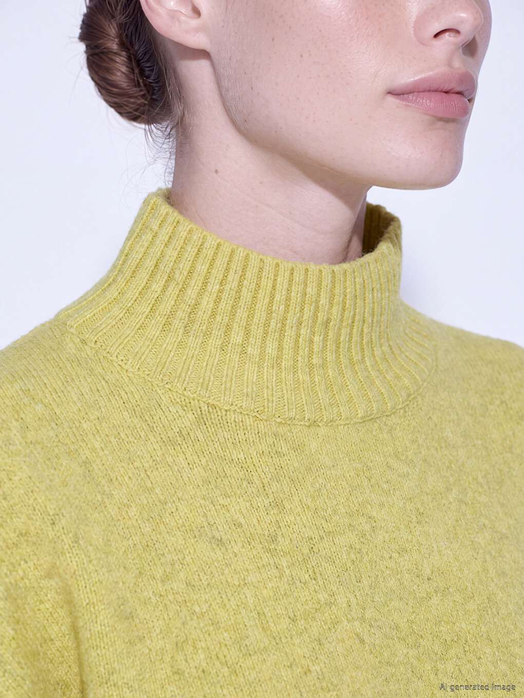 Mock-turtleneck Damen Strickpullover-2