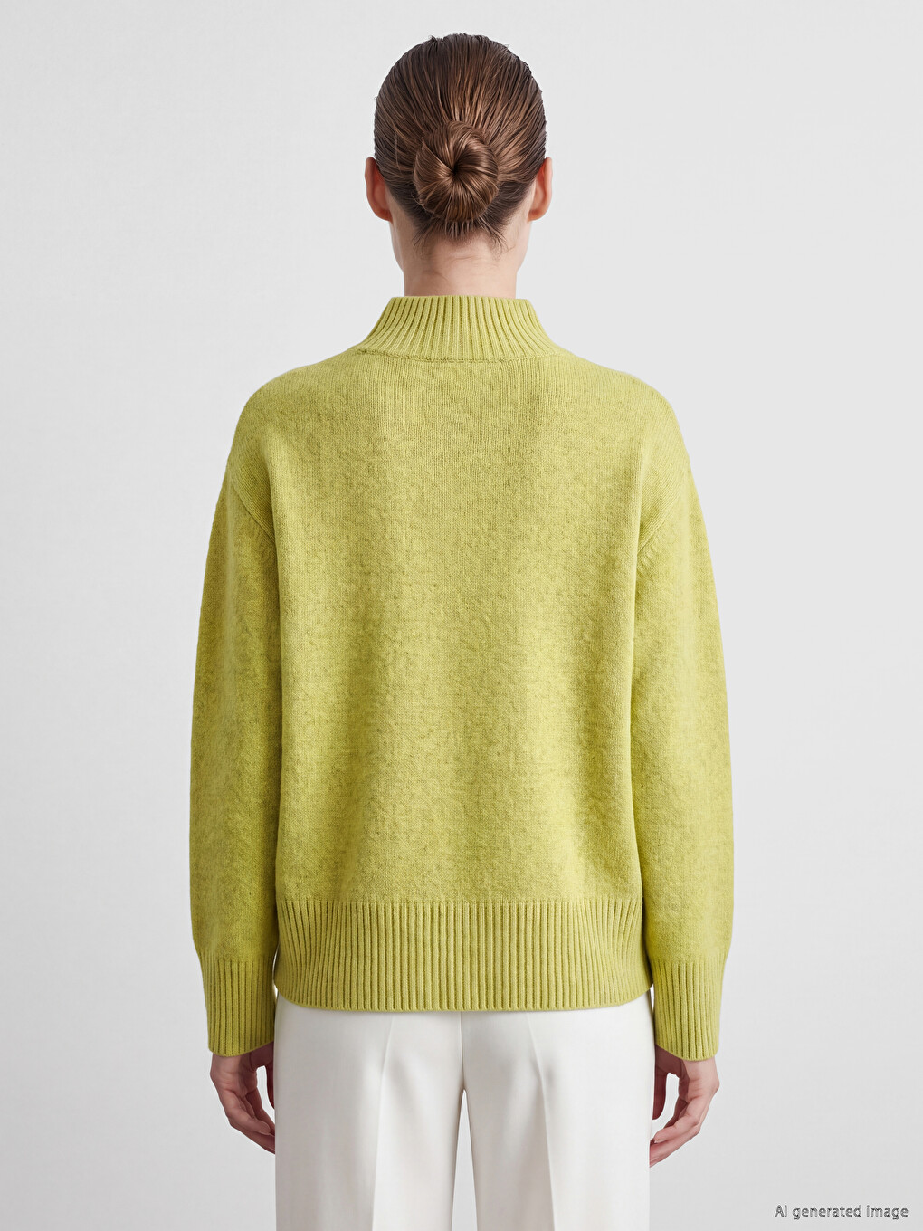 Mock-turtleneck Damen Strickpullover-3