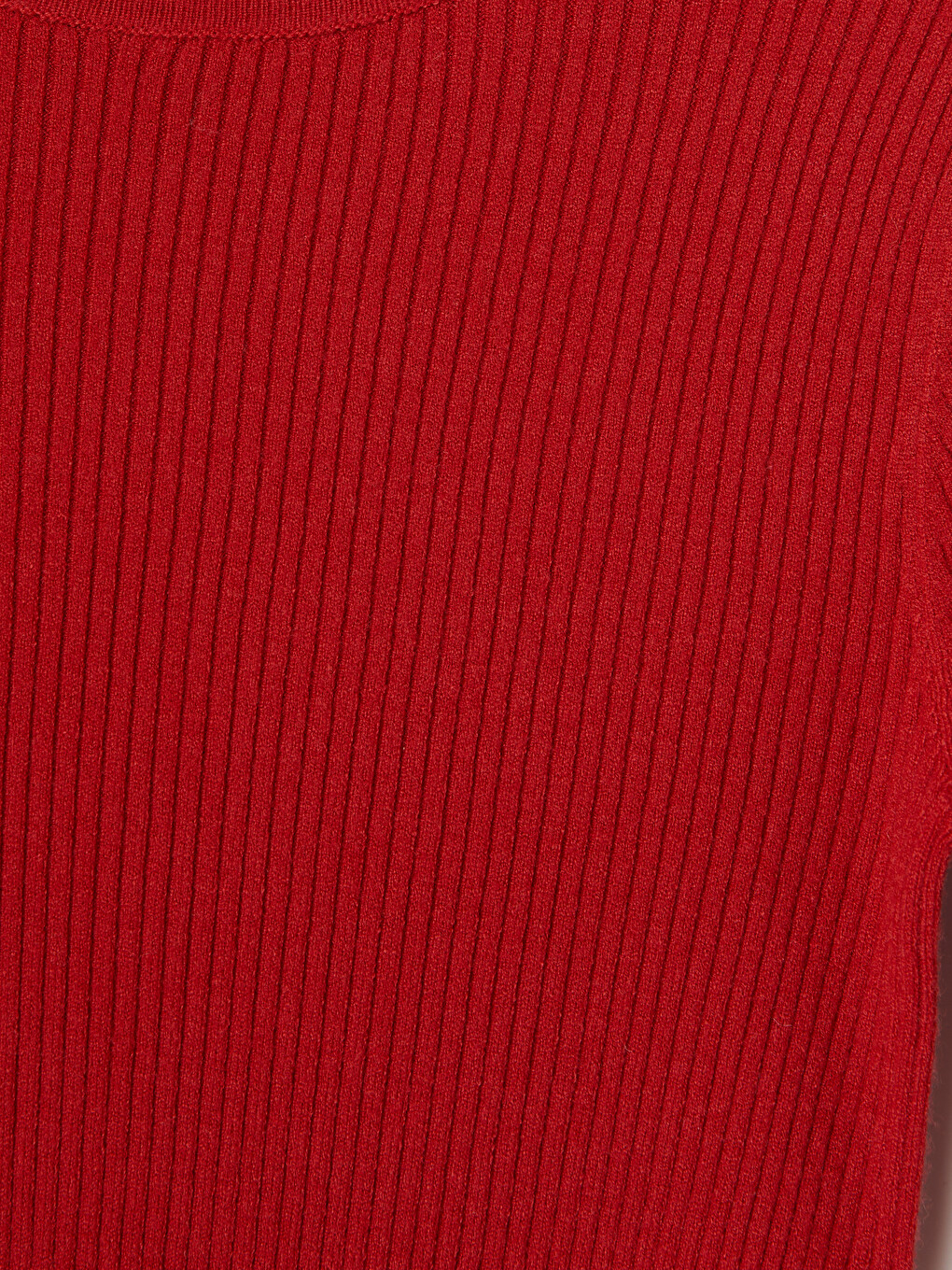 Crew Neck Ribbed Women's Knitwear Sweater-6