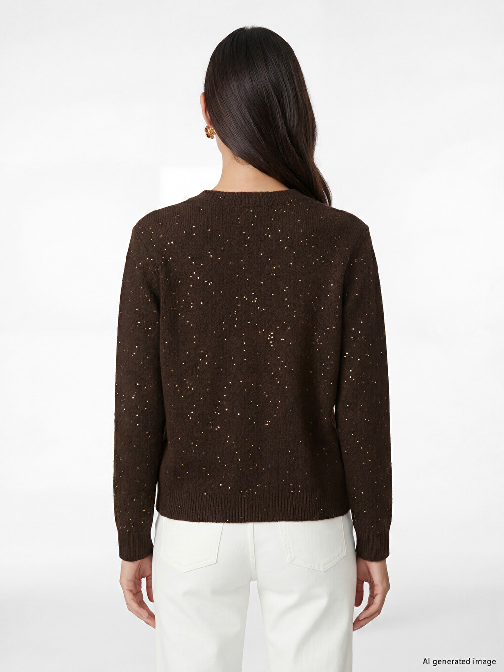 Stone Printed Women's Knitwear Sweater-3