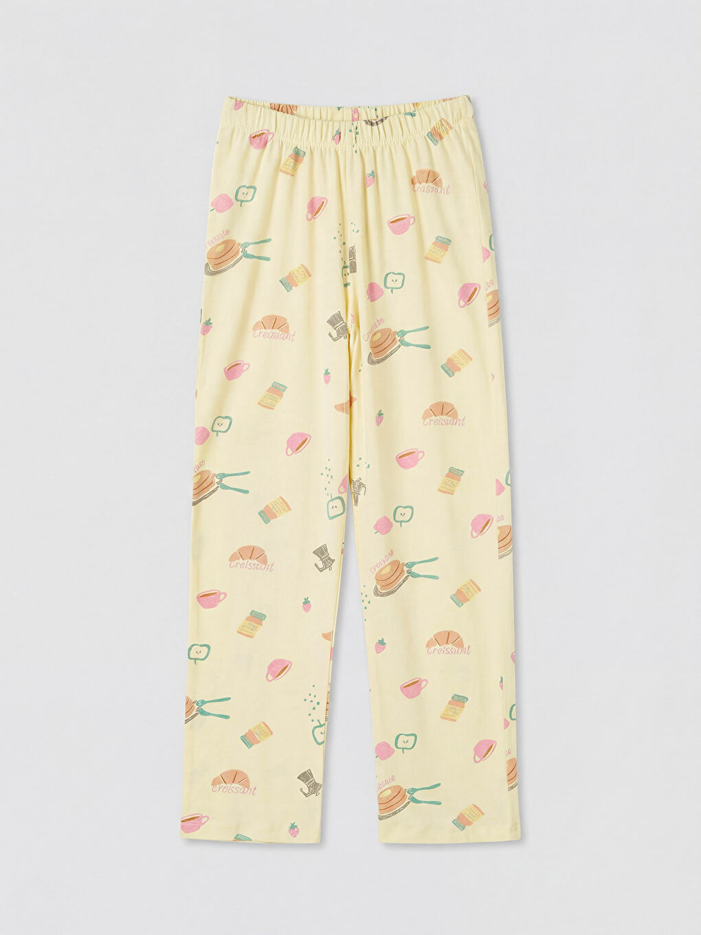 Crew Neck Printed Girls' Pyjamas Set-3