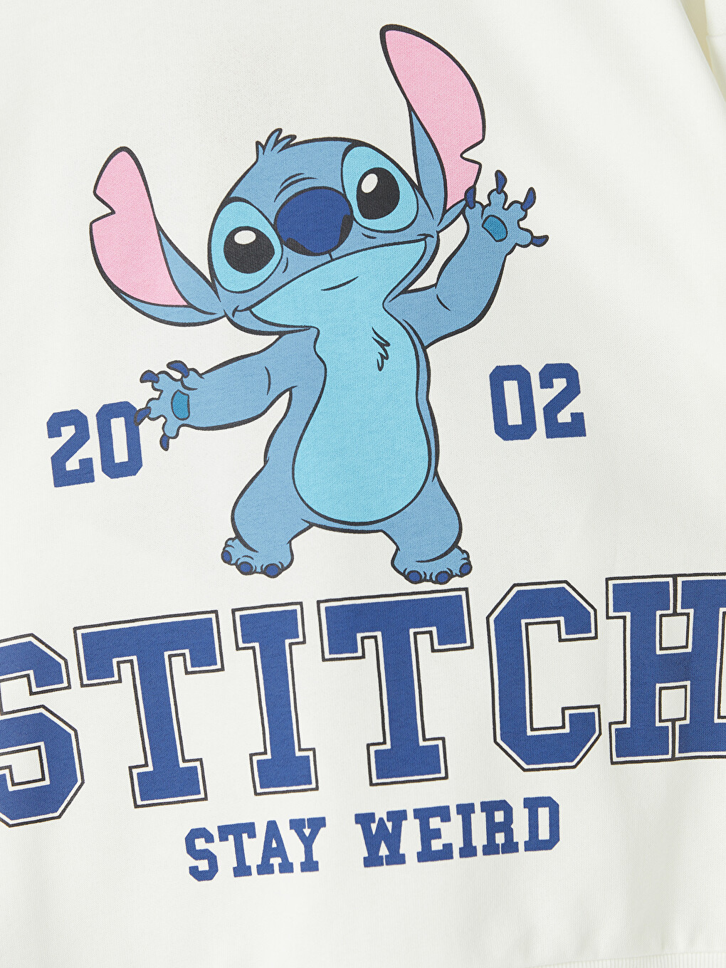 Beyaz Lilo & Stitch Baskılı Kız Çocuk Hırka-3
