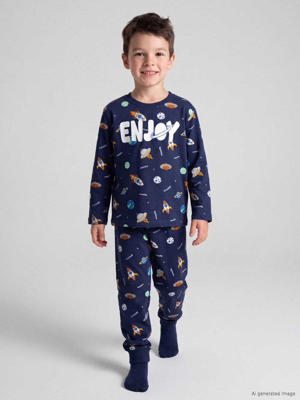  Printed Boys' Pyjamas Set