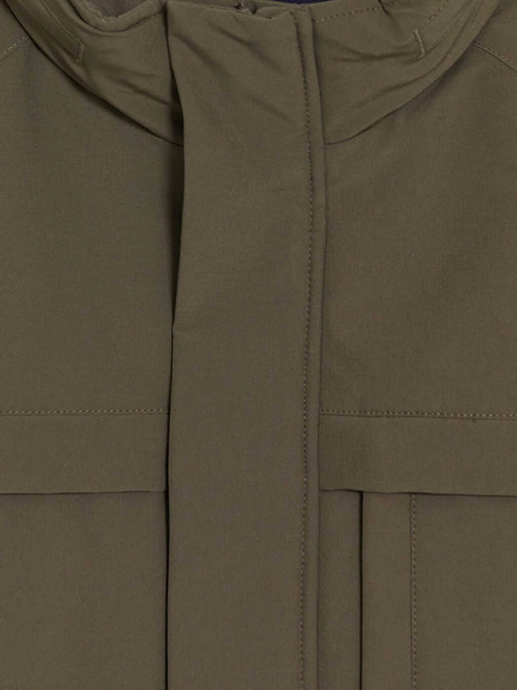 Regular Fit Mock Neck Men's Puffer Coat-4