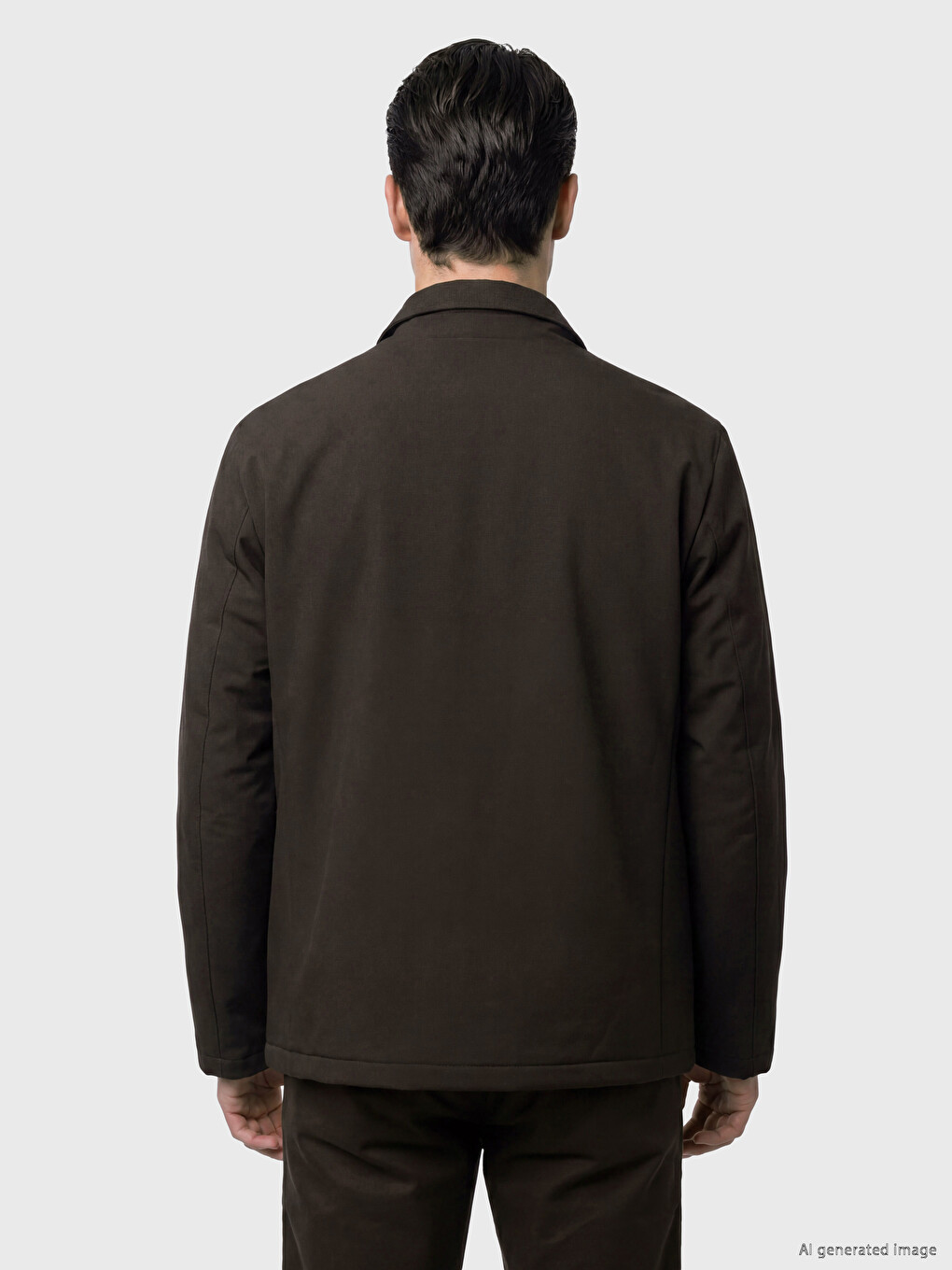 Regular Fit Mock Neck Men's Puffer Coat-3