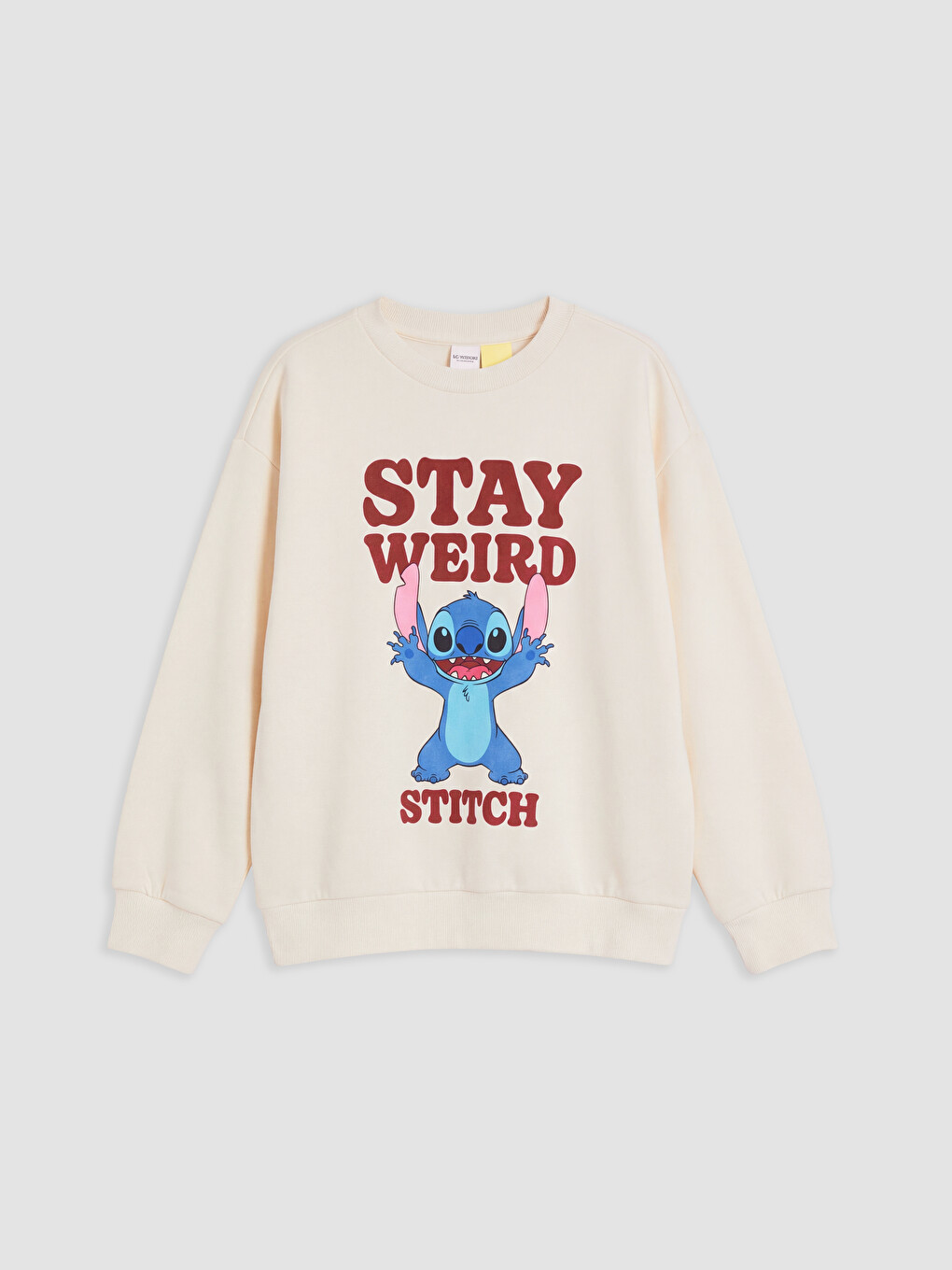 Ekru Lilo & Stitch Baskılı Kız Çocuk Takım-1