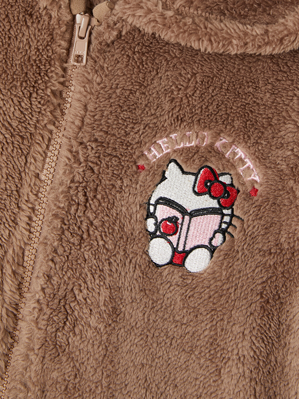 Hello Kitty Embroidered Girls' Plush Sweatshirt-2