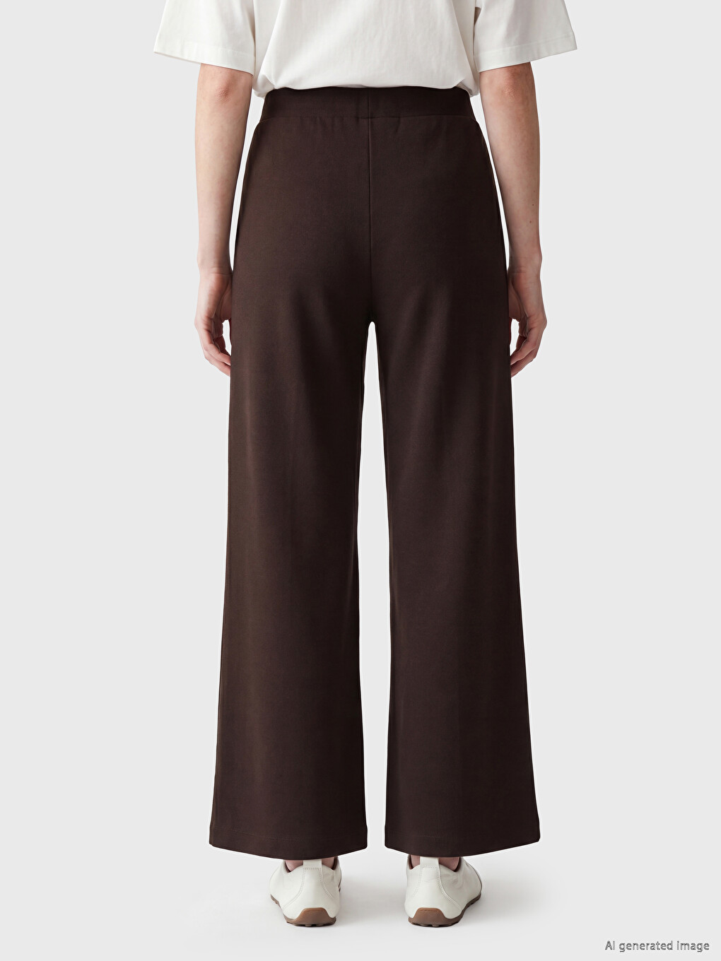 Beli Lastikli Kadın Krep Pantolon-3
