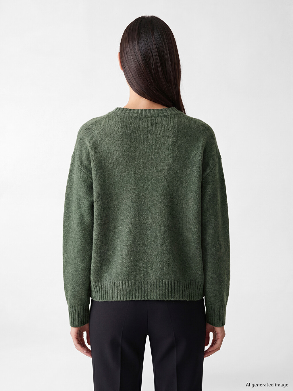 Cardigan En Tricot À Encolure En V Pour Femme-3