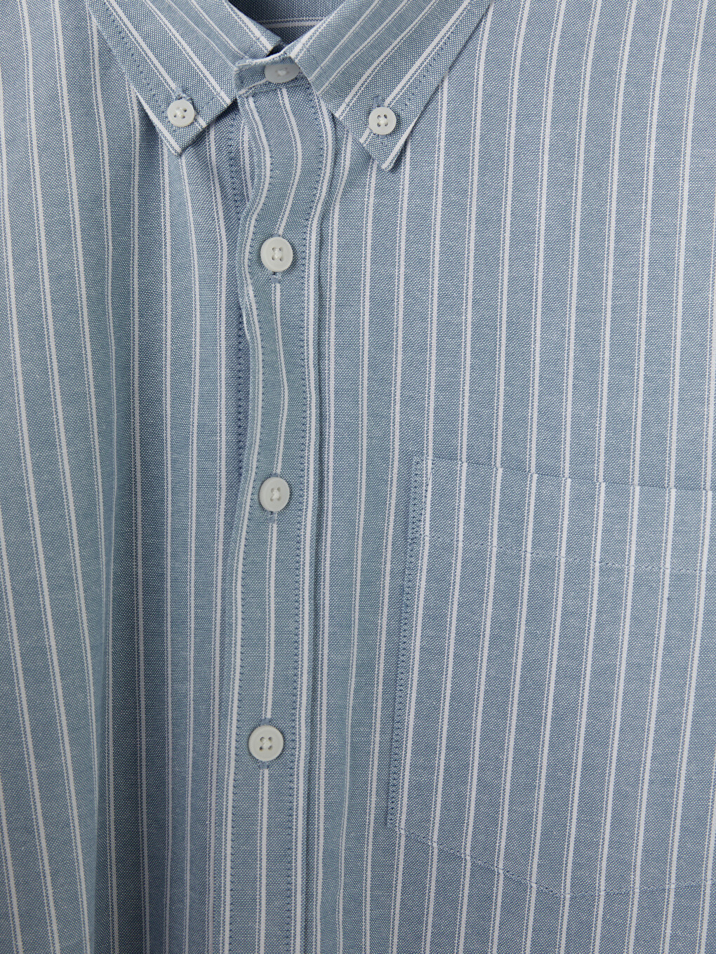 Standard Fit Striped Oxford Men's Shirt-5