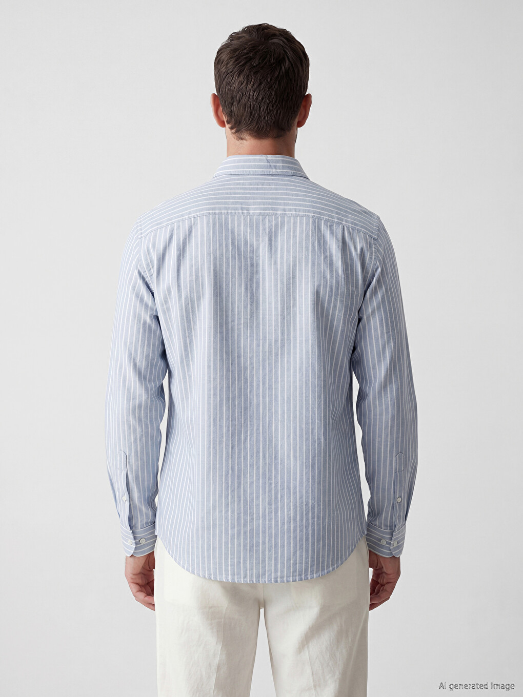 Standard Fit Striped Oxford Men's Shirt-2