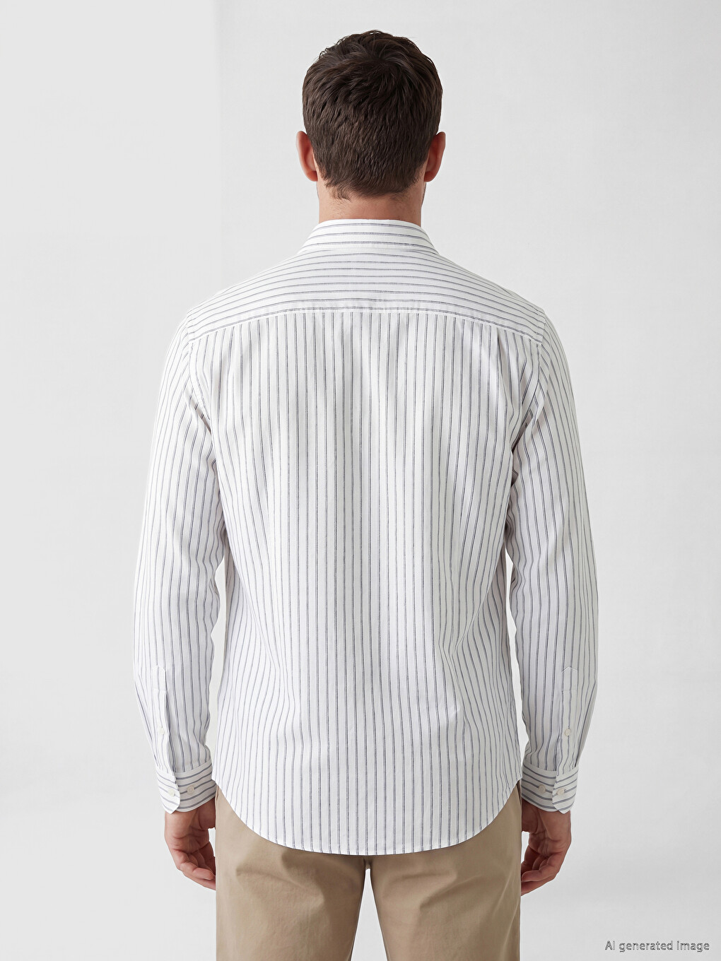 Regular Fit Striped Oxford Men's Shirt-2
