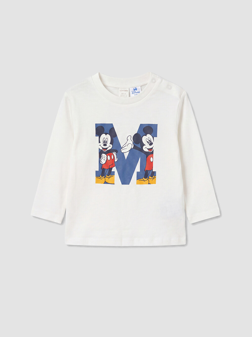 Ekru Mickey Mouse Erkek Bebek 3'lü Takım-5