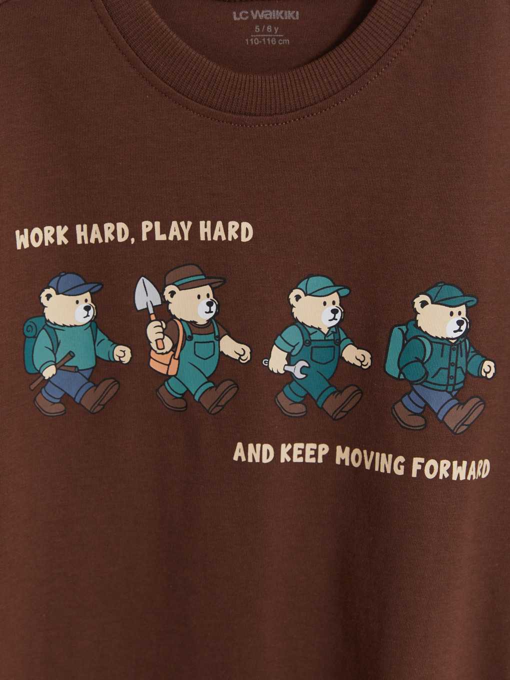 Djalë Ngjyre Kafe T-shirt-2