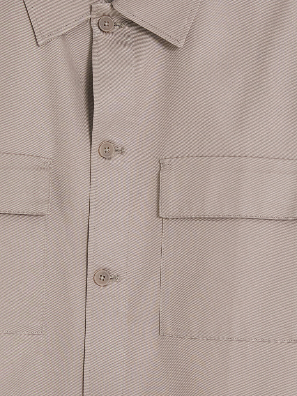 Man Beige Overshirt-1